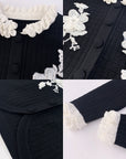 Textured Knit Embroidered Cropped Top