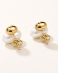 Brushed Silver Stud Earrings