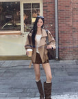 Korean Style Khaki Trench Coat