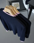 MIU-Style Wool-Blend Layered Knit Cardigan