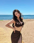 Bikini & Slit Maxi Skirt 3-Piece Set