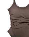 Thickened Fleece Padded Thermal Camisole with Waistband