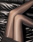 Pearl Sheen Crotchless Horse Oil Stockings