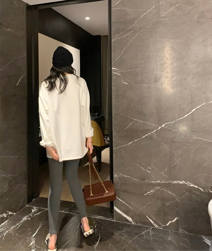 350g Fleece-Lined Thickened Korean-Style Loose Base Layer