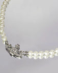 Pearl Saturn Collarbone Necklace