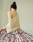 French vintage bubble cotton voluminous skirt