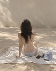 Striped Bikini & Cover-Up 4-Piece Set