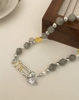 Faux Natural Stone Irregular Design Collarbone Necklace