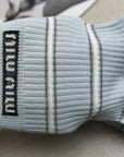 Miu Miu lace mid-calf striped socks (5 pairs/pack)