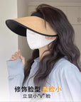 Uv Black Rubber Layer Empty Top Straw Hat