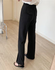Annual Favorite Upgraded Side-Slit Black Pants