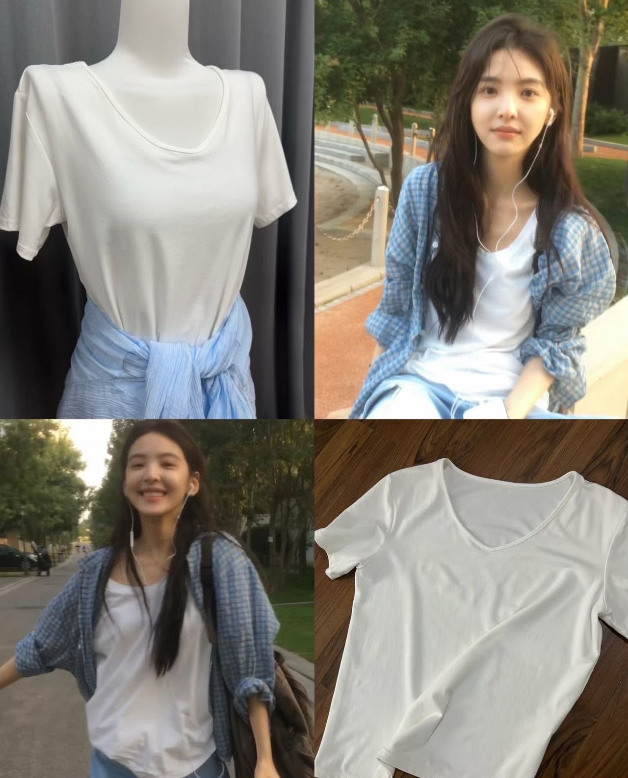 300g Heavyweight Relaxed Drape V-Neck Tee
