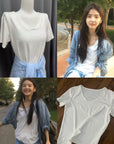 300g Heavyweight Relaxed Drape V-Neck Tee