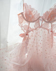 French Pure Desire Polka Dot Sexy Nightgown (2-Piece Set)