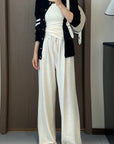 Soft fleece-lined wide-leg pants