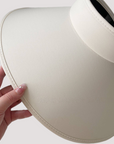 Foldable wide-brim open-top sun hat with black coating