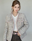 Deluxe Tweed Jacket in Blush Tones