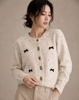 Autumn and Winter Oatmeal Knit Cardigan