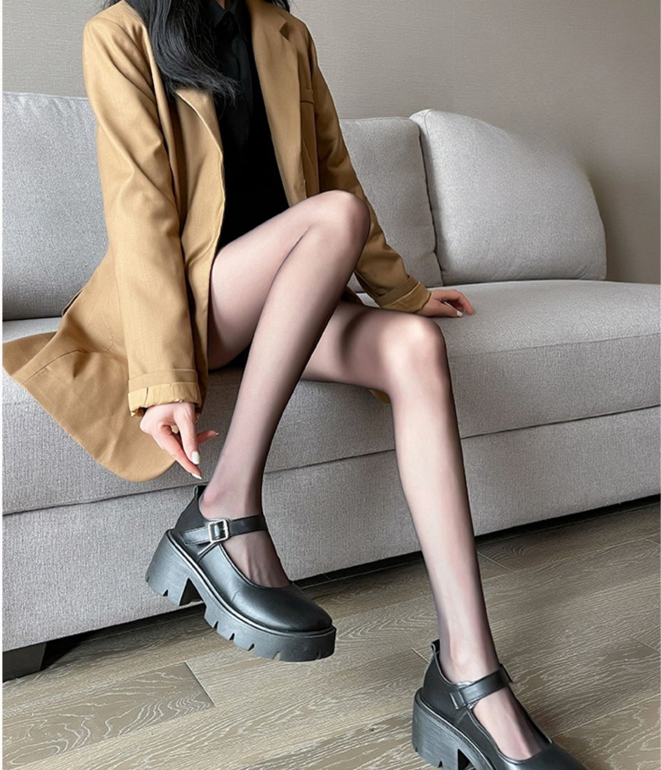 Black 0 Denier Sheer Tights