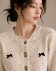 Autumn and Winter Oatmeal Knit Cardigan