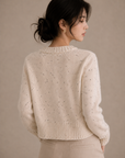 Autumn and Winter Oatmeal Knit Cardigan