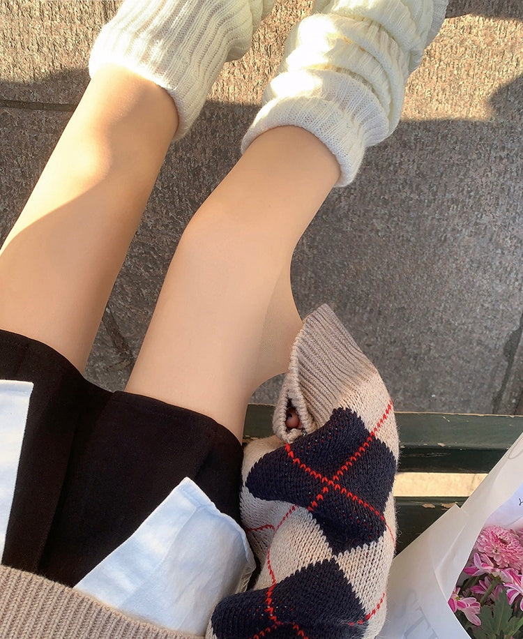 Fleece-lined Faux Skin Stockings