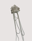 French-style Tassel White Camellia Earring (Single Side)