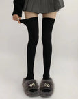 Black Over-the-Knee High Socks