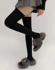 Black Over-the-Knee High Socks