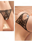 Lace Pearl Crotchless Sexy Panties