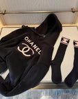 Fleece-Lined Oversized Contrast Hoodie Set
