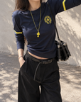 Chrome Hearts vintage flocked print cotton tee