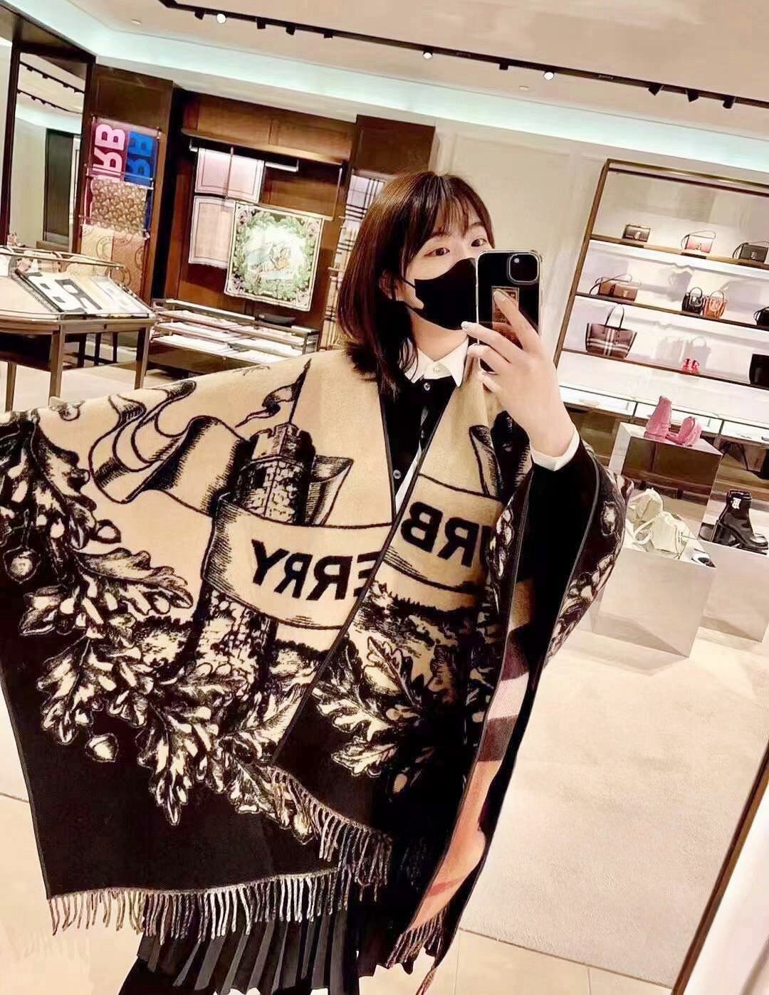 Double-Sided Cashmere Oversized Scarf Shawl