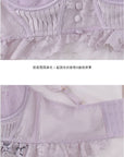 French Style Thin Shell Cup Lace Patchwork Ruched Lingerie Set