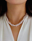 Swarovski Double-Layer Pearl Necklace