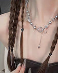 Mango Star Spliced Crystal Sweet Cool Clavicle Chain