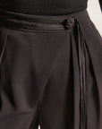 Chinese Style Fringe Straight Leg Not Wide Leg Pants