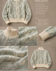 Letter Jacquard Wool Thick Jacket