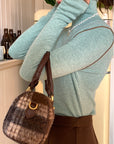 Merino Wool High-Neck Slim Fit Knit Top