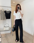 Annual Favorite Upgraded Side-Slit Black Pants