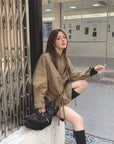 Casual Utility-Style Jacket with Straps