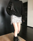 Deluxe Sequin Fringe Skirt