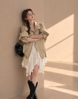Lace-Trim V-Neck Cami Dress