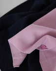 MIU-Style Wool-Blend Layered Knit Cardigan