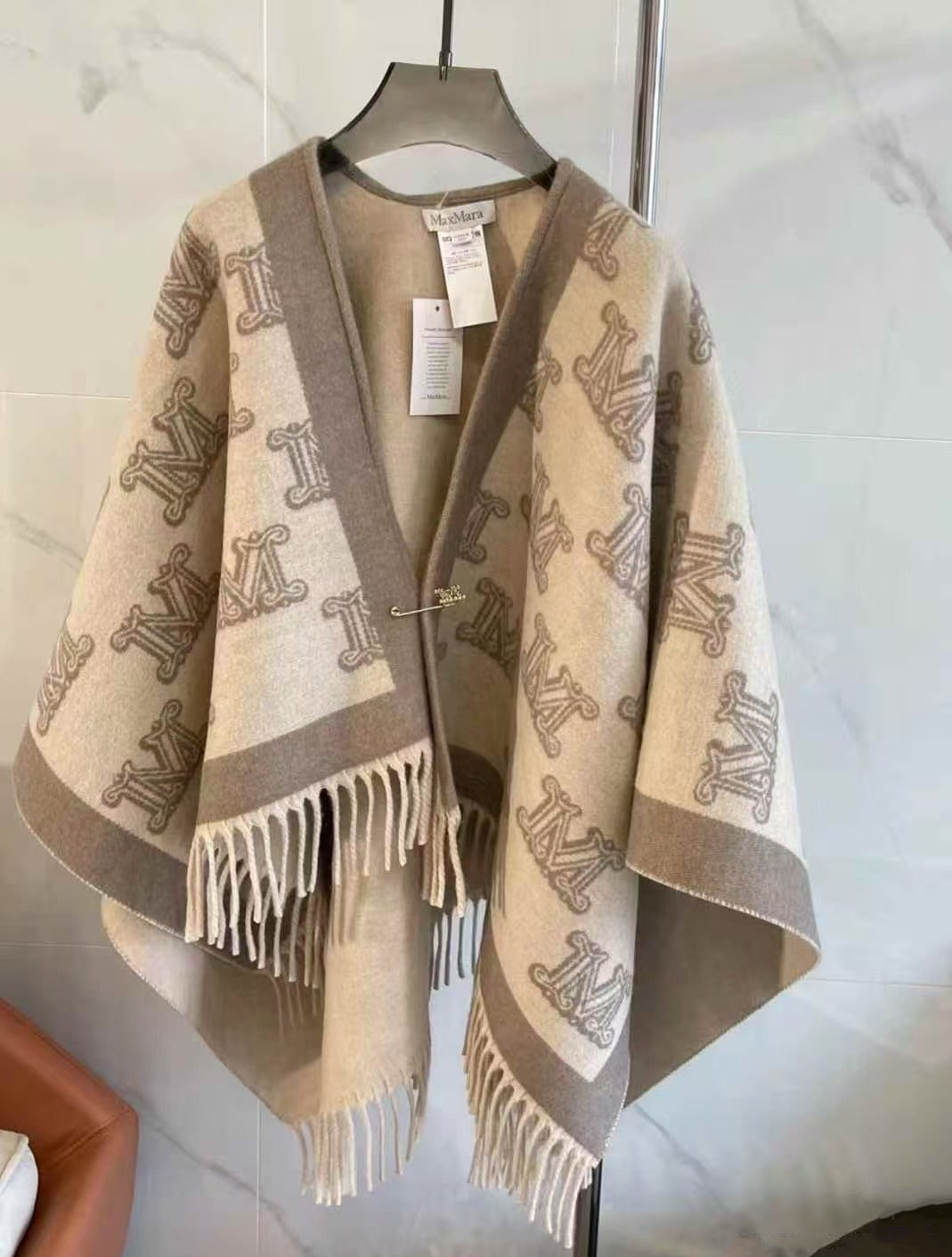 100% Pure Cashmere Oversized Fringe Shawl/Scarf