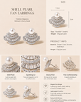 Vintage Pearl Fan Earrings