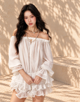 Romantic Off-Shoulder Chiffon Romper