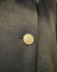 Mocha Fur-Collar Cape Coat