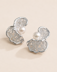 Irregular Hollow-Out Stud Earrings with 925 Silver Posts