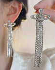Saturn Tassel Stud Earrings